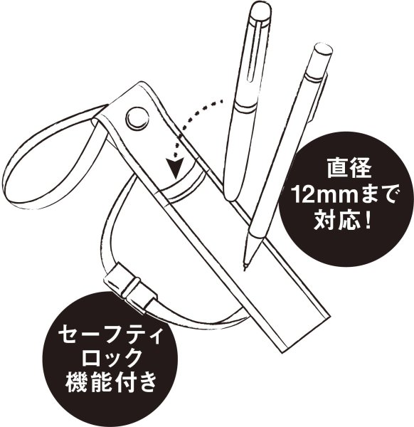 画像3: ペネック-オレンジ 首からお気に入りペンを下げる (3)