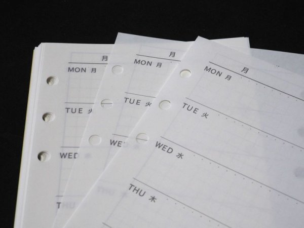 画像3: 【定番】スライド手帳バイブル版(レフト式)30枚入 日玉なし (3)