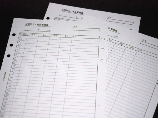 画像1: 日別売上・支払管理表リフィル（日計表） (1)