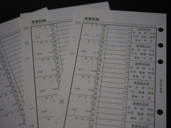 画像2: 食事記録リフィル (2)